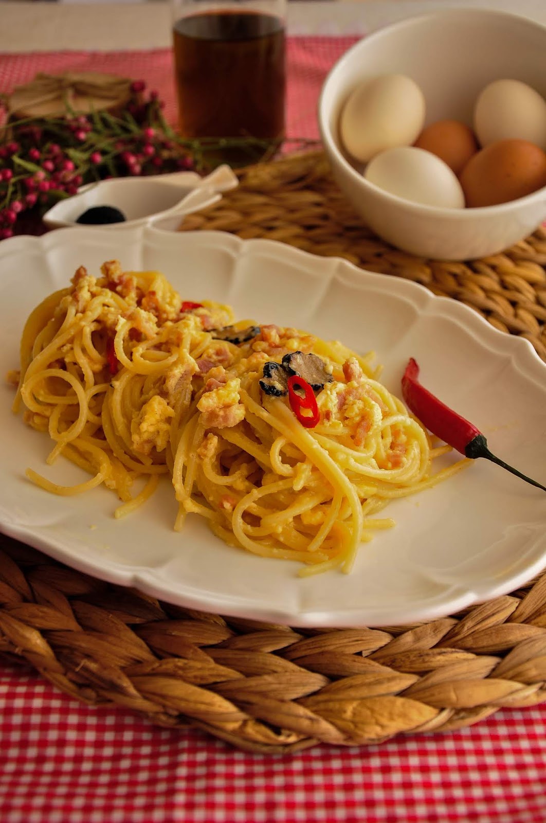 Receta PASTA CARBONARA TRUFADA (TRADICIONAL Y CON THERMOMIX)