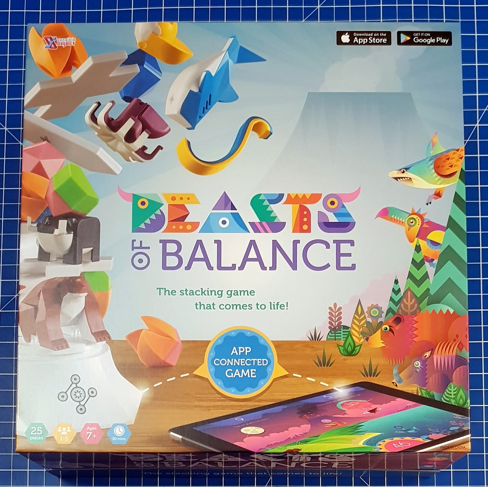 ages 6+ Build t Beasts of Balance digital tabletop hybrid stacking family game 