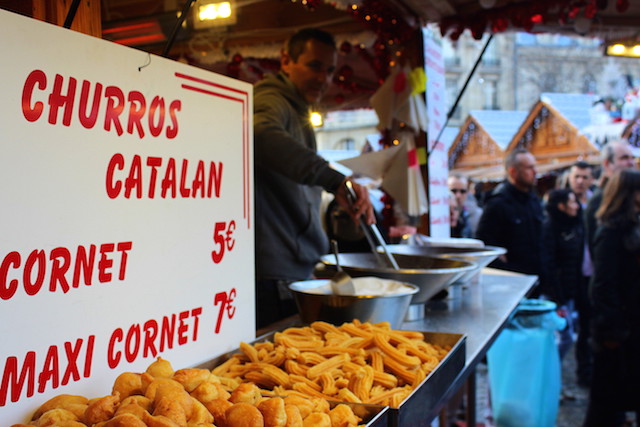 Churros at the Christmas market in Reims, France