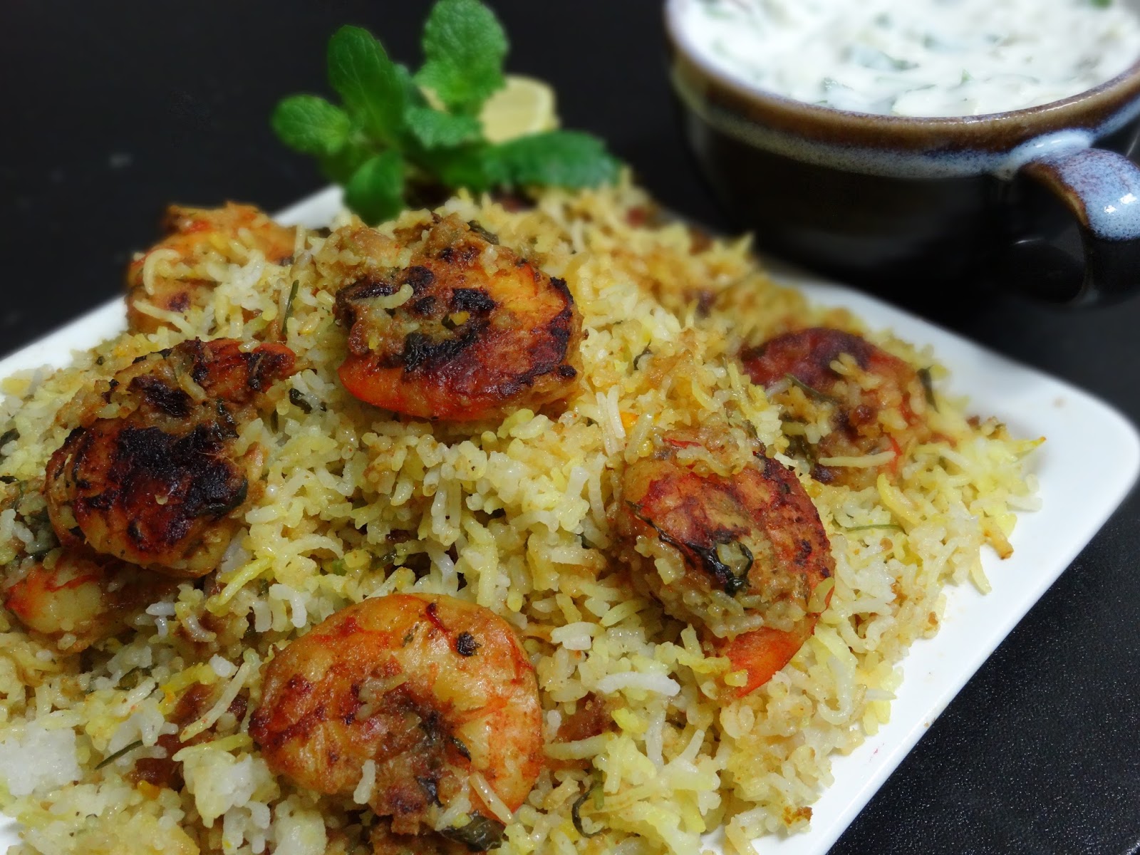 Prawn Biryani / Shrimp Biryani Hyderabadi Style Steffi's Recipes
