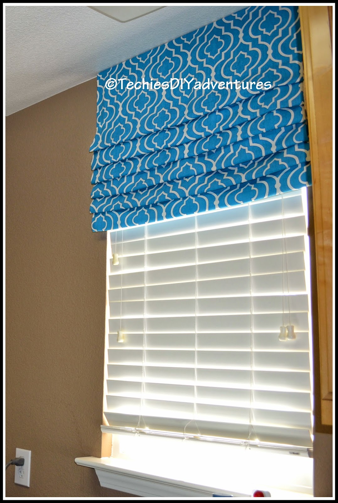 No Sew Faux Roman Shade