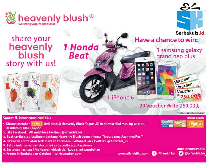 Promo Heavenly Blush Alfamidi Berhadiah Motor Honda Beat