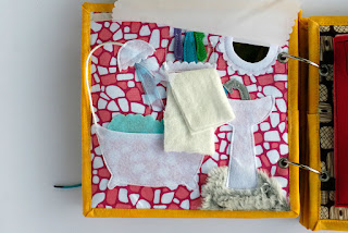Handmade fabric quiet book Dollhouse by TomToy, special unique gift for a girl