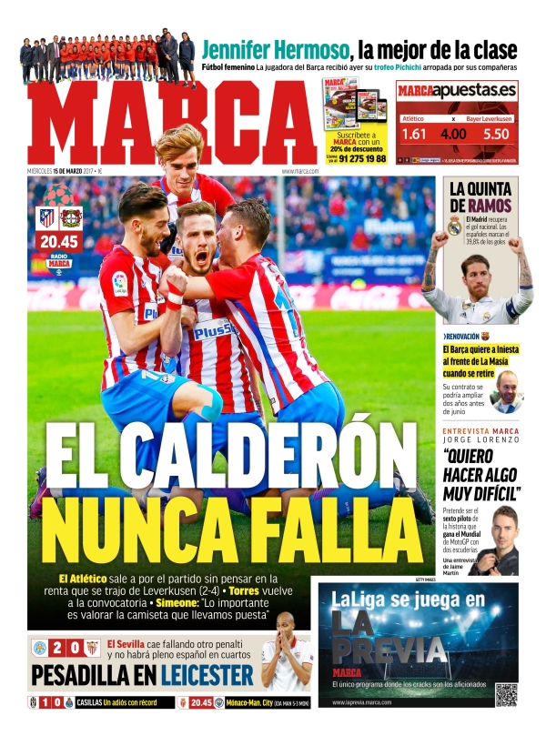 Atlético, Marca: "El Calderón nunca falla"