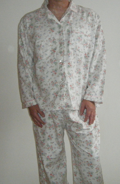Time for Spankings, Bed and Pyjamas: Pink floral pyjamas