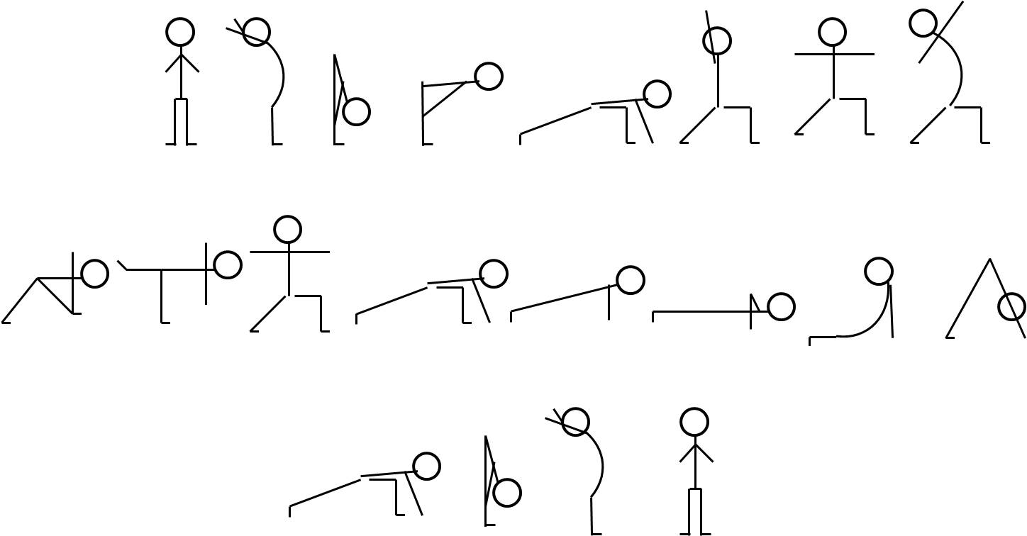 Matsyasana Stick Figure