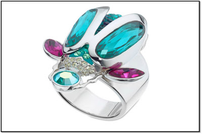 bague translucent scarabee collection tropical swarowski