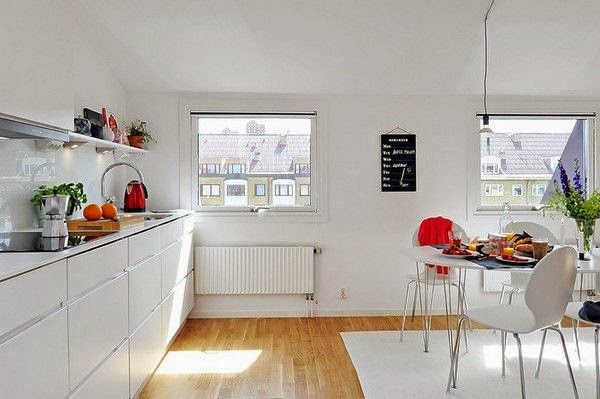 Small apartment decorated in white
