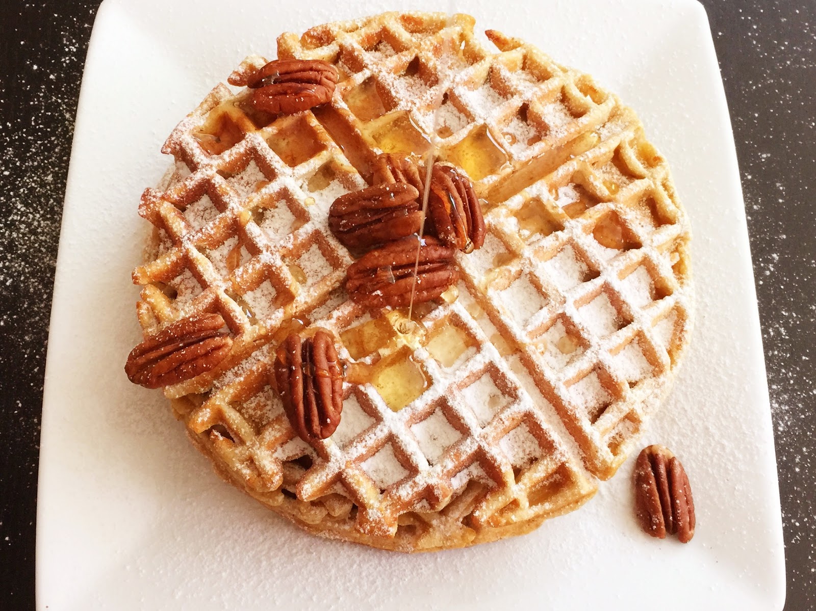 Fueling with Flavour Oatmeal Pecan Waffles
