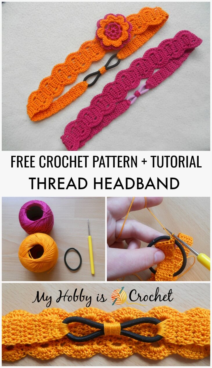 Thread Headband -  Free Crochet Pattern with Tutorial