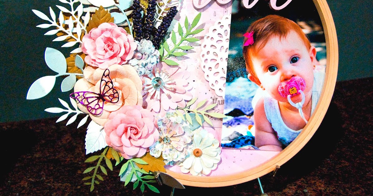 Dictionary's Creative Space Altered Embroidery Hoop