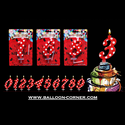 Lilin Ulang Tahun / Ultah Angka Polkadot JUMBO Lilin Ulang Tahun / Ultah Angka Polkadot JUMBO