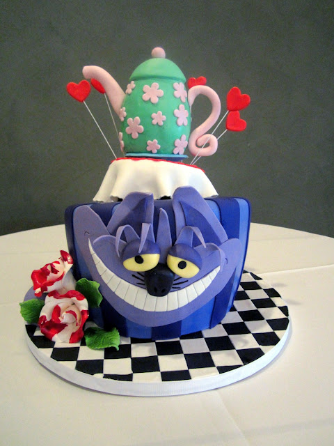 Cheshire Cat Bridal Shower Cake