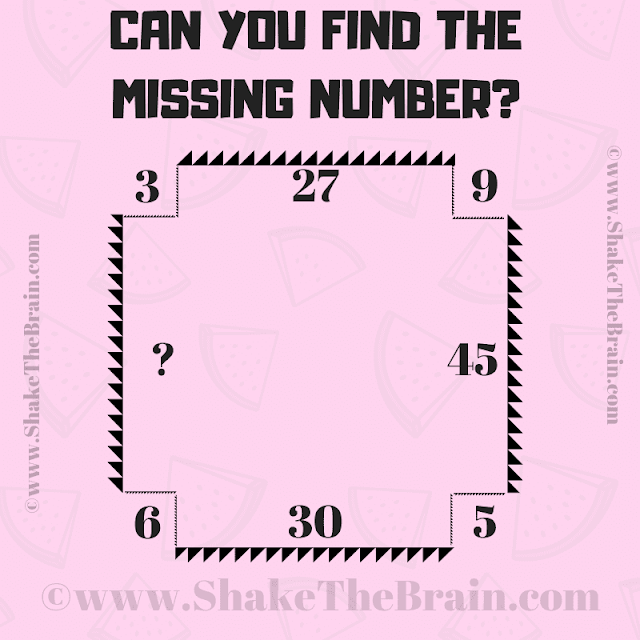 Missing Number Puzzle Maths Reasoning Question for Kids