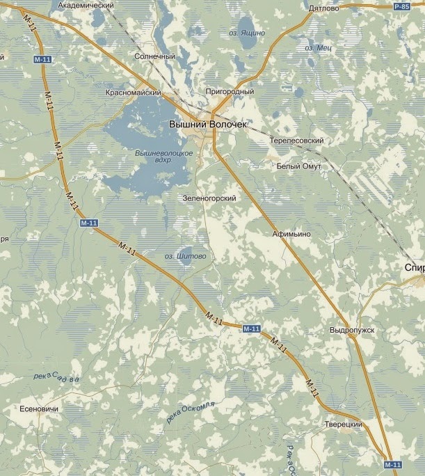 Карта вышнего волочка