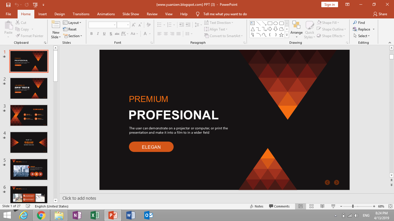 Download Template PowerPoint Profesional - Premium #3