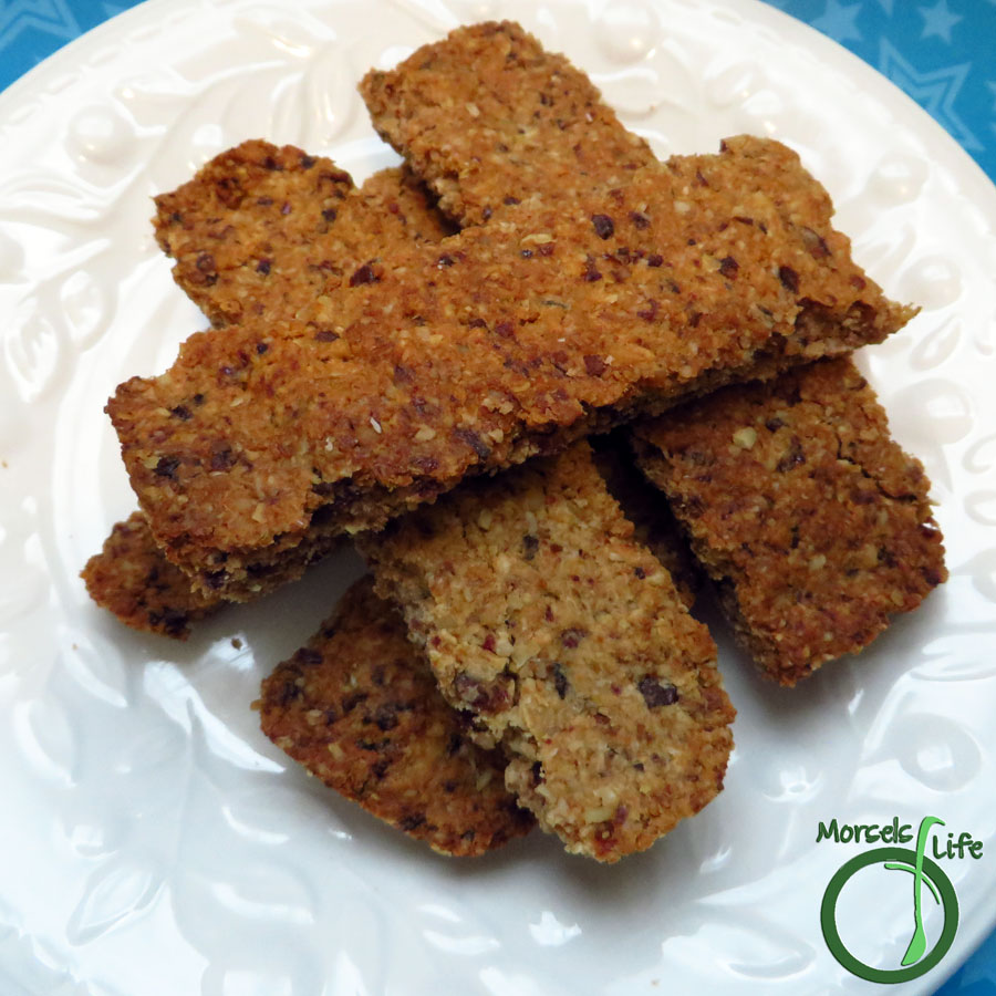 Morsels of Life - Coconut Walnut Bars - Make your own super simple coconut walnut bars with dried dates for a bit of sweetness.