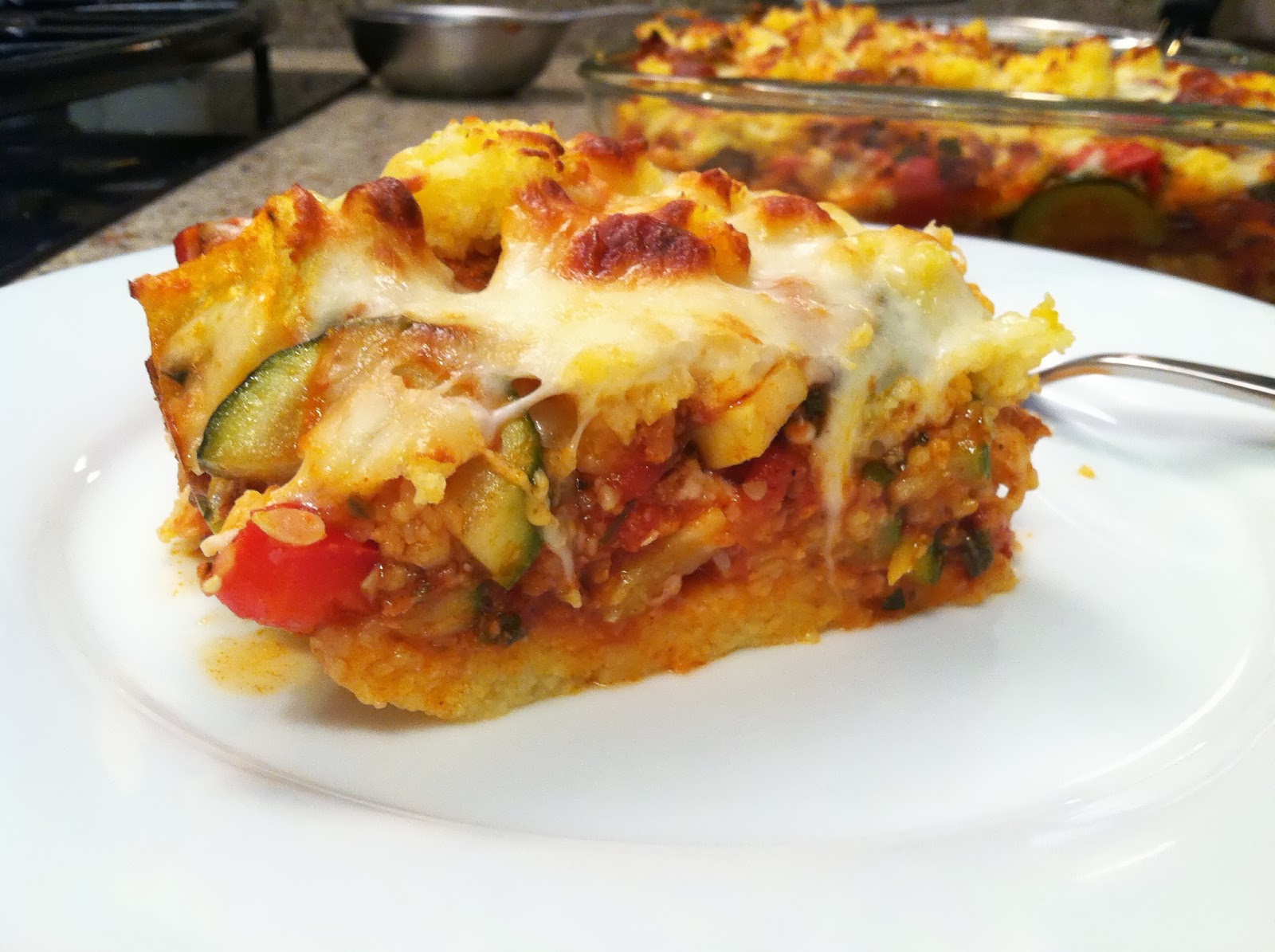 My Stomach is Eating Itself Cheesy Polenta Chorizo Casserole