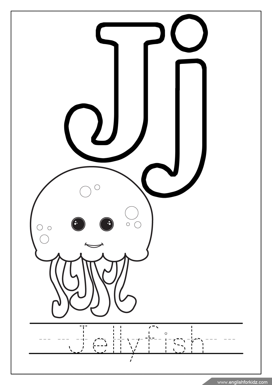 Coloring Pages With The Letter J