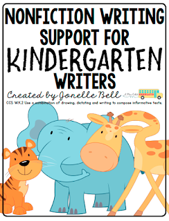 Check out examples of Kindergarten informational writing and the nonfiction mentor texts that inspired their writing. This post also includes a way to support struggling Kindergarten informational text writers.