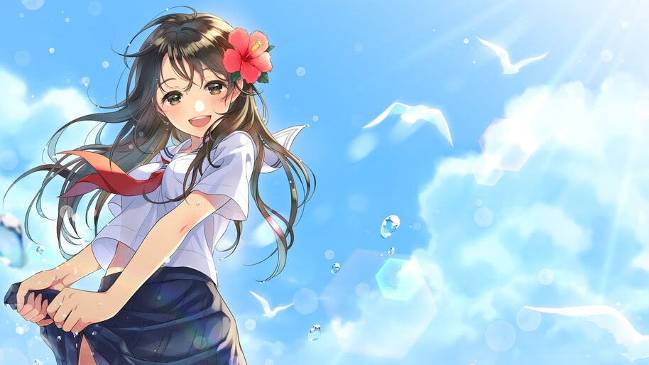Anime girl happy tumblr
