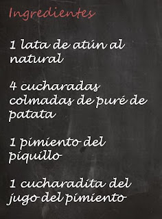 paté,atún,pimiento,piquillo,puré,patata,sandwich,bocadillo,casero,bimbo,merienda,entrante,