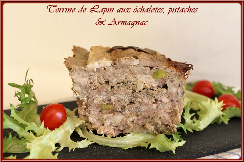 LA TABLE LORRAINE D'AMELIE TERRINE DE LAPIN AUX ÉCHALOTES ET PISTACHES