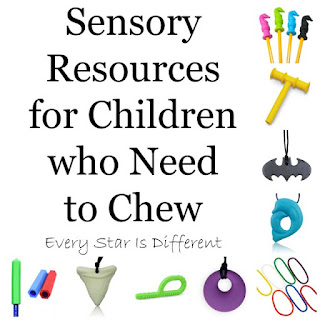 Sensory resources for children who need to chew.