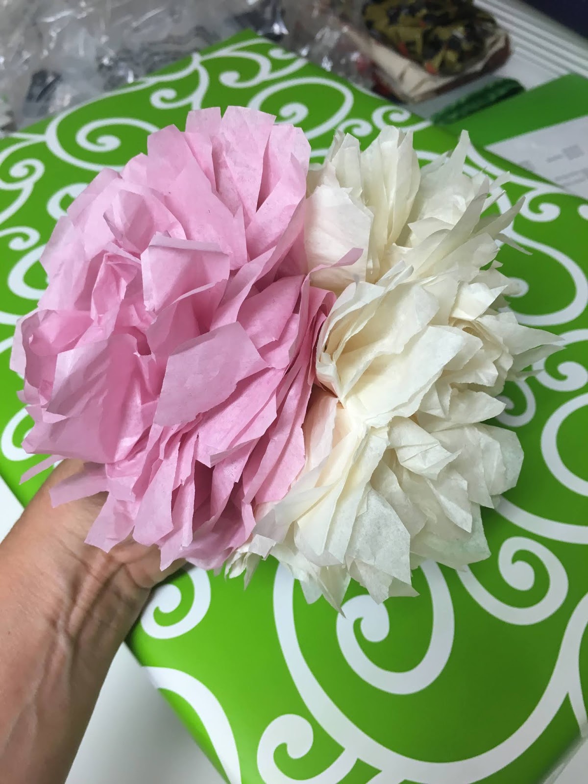 Make My Day Camp Tissue Paper Flower Gift Topper