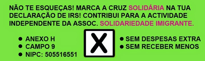 Apoie a Solidariedade Imigrante através do seu IRS.