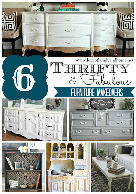 6 Thrifty & Fabulous Furniture Makeovers (Linky Party Features) - Love ...