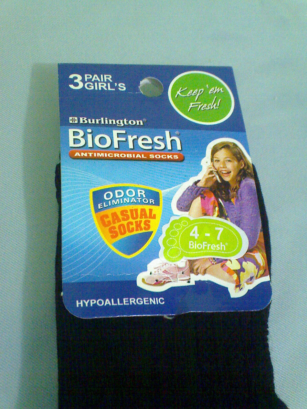 Girls Odor Socks/Antimicrobial Socks Burlington Biofresh My Shopped List.