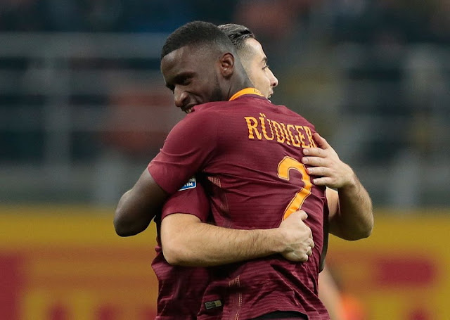 Antonio Rudiger dan Kostas Manolas Antonio Rudiger dan Kostas Manolas