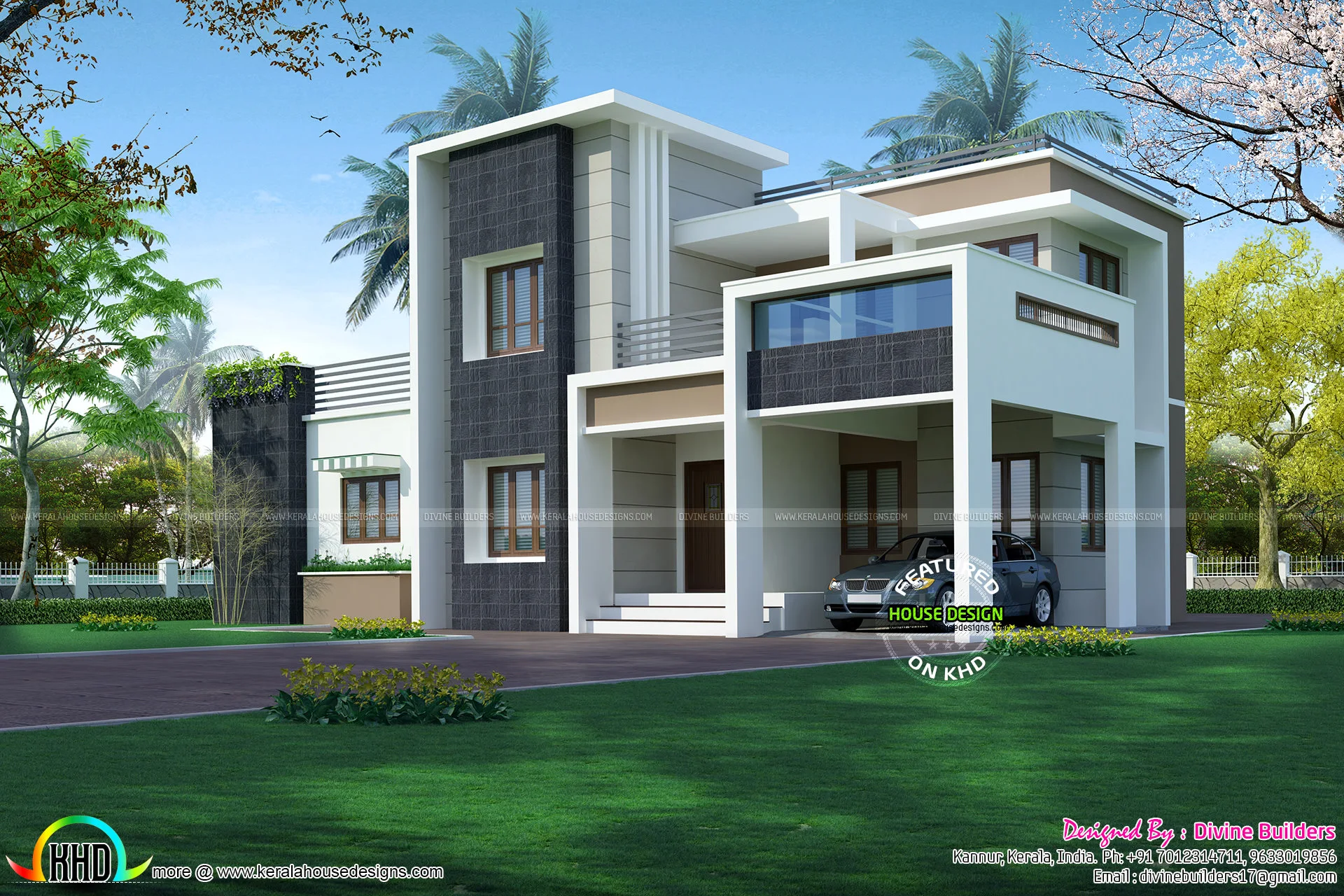 Vivid Box Type Modern House Design Landscape for Mobile Vivid Box Type Modern House Design Landscape for Mobile