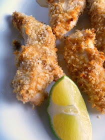 Tender juicy baked chicken strips drizzled with honey and lime make the perfect weeknight dinner. - Slice of Southern