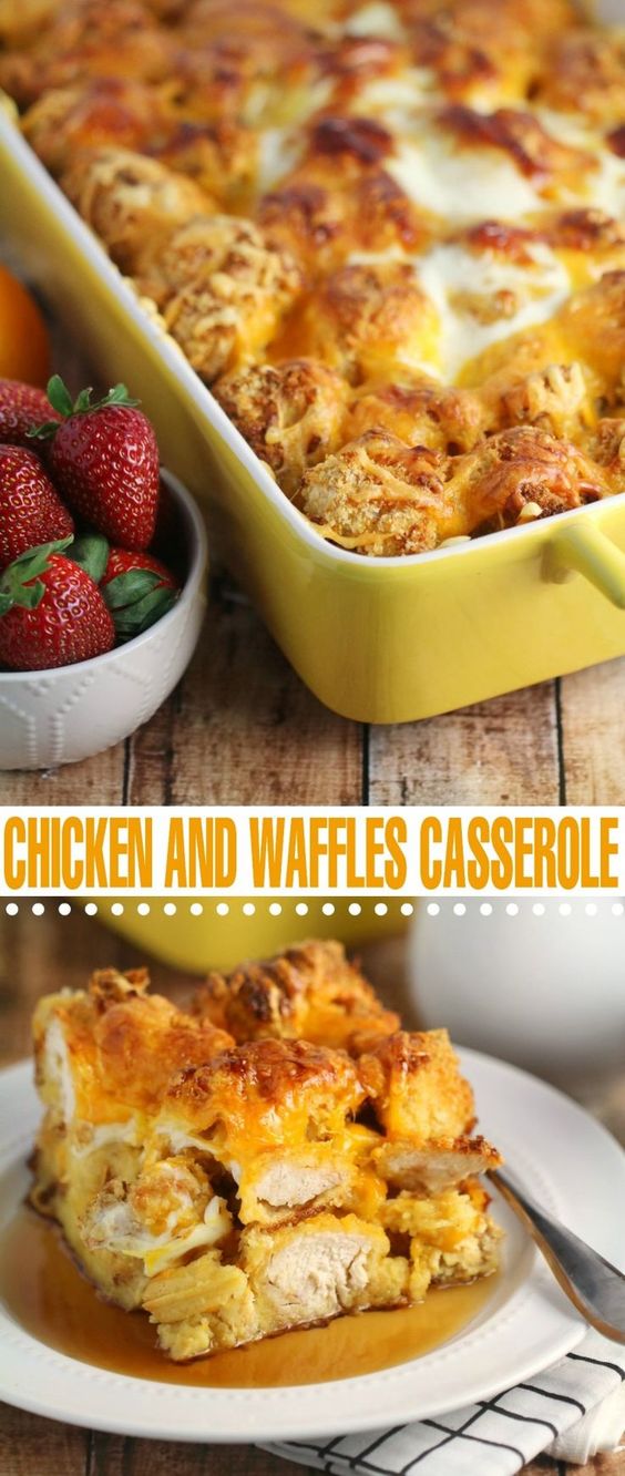 Fried Chicken and Waffles Casserole Anisa Favourite Foods