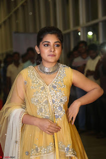 Nivetha Thamos in bright yellow dress at Ninnu Kori pre release function ~  Exclusive (4)