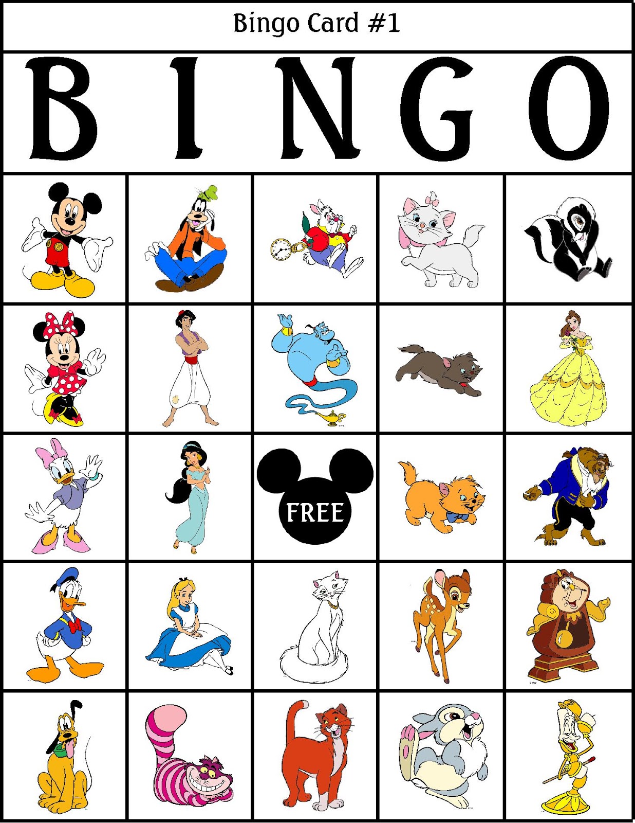 Disney Bingo Printable Printable Word Searches Disney Bingo Printable Printable Word Searches