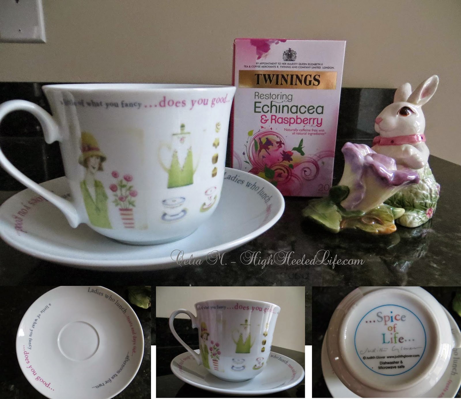 Celia M. Living My High Heeled Life Easter Morning Tea and a Little