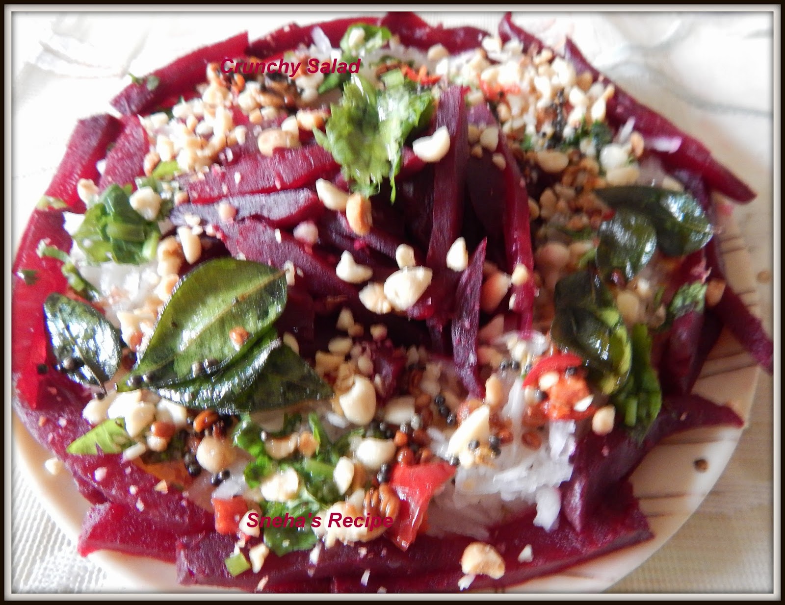 Crunchy Salad #FoodieExtravaganza - Sneha's Recipe