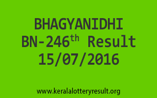 BHAGYANIDHI BN 246 Lottery Result 15-07-2016