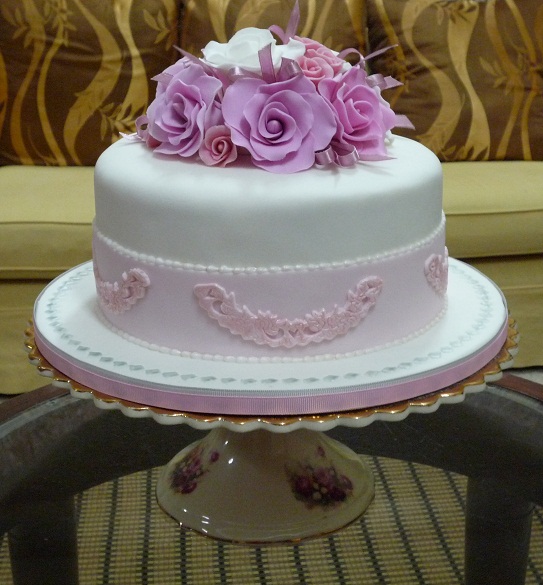 GG Home Biz Cakes & Wedding Cakes Pearly Pink Hantaran Nikah Cake for