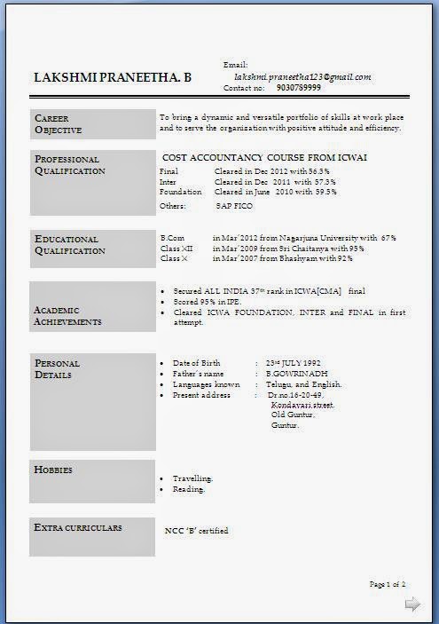 cpa resume sample
