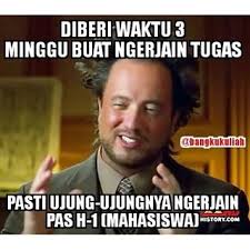 Gambar Meme Lucu Gokil Anak Kuliah, Gambar DP BBM, WA dan FB Lucu Anak