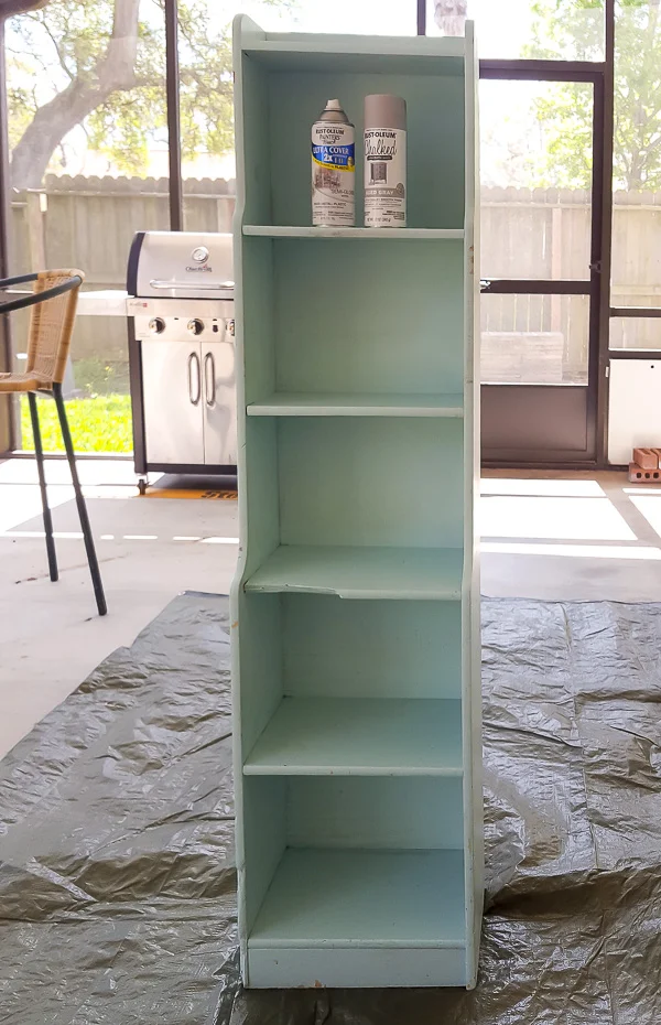 tall cabinet before makeover