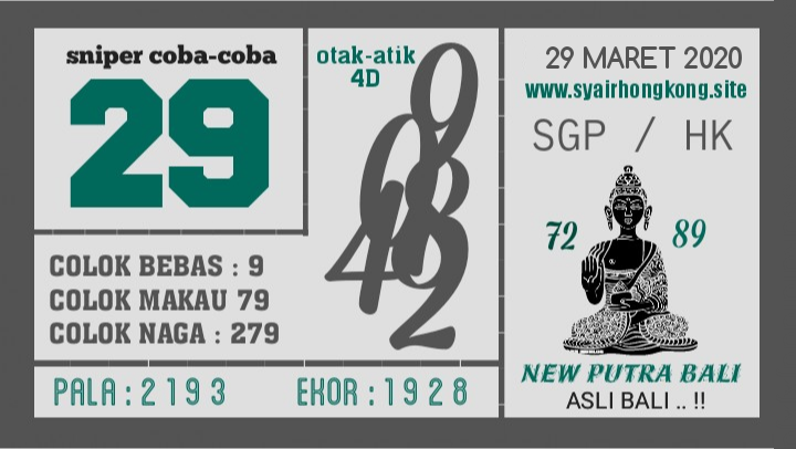 Syair Sydney 29 Maret 2020 Prediksi Sdy 29 Maret Ubertoto