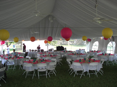 simple tent wedding receptions