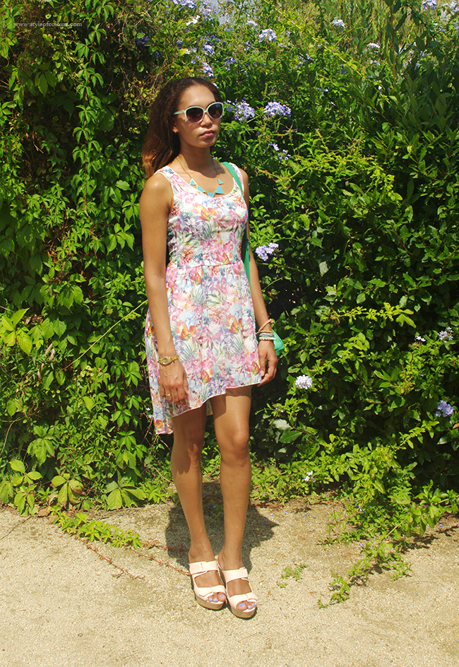 Paradise Island Floral Print Dress