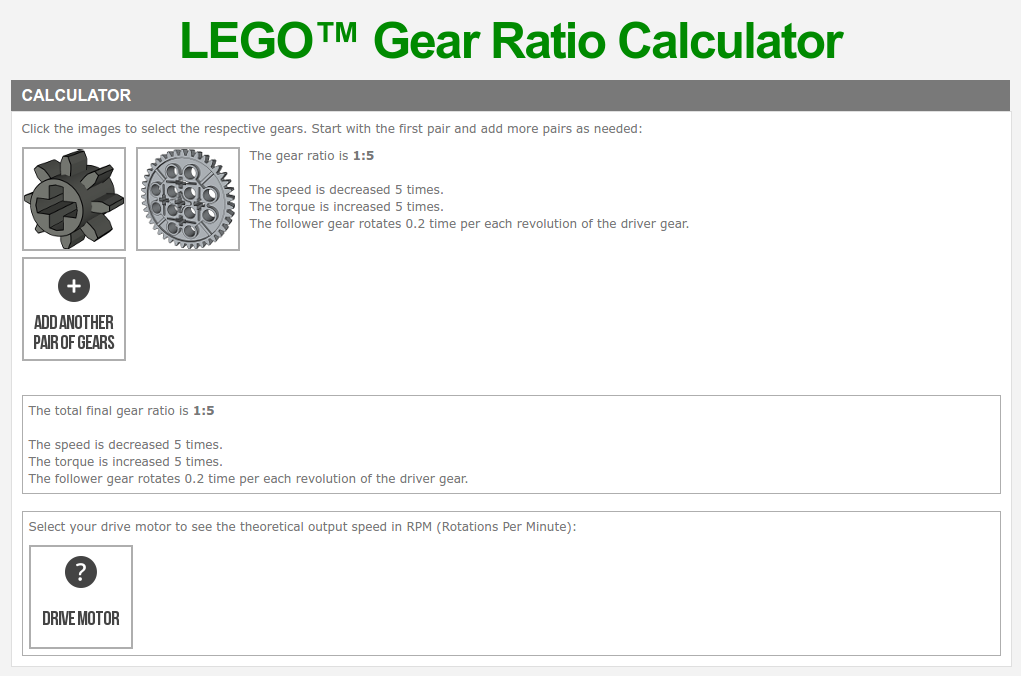 LEGO Tinkering Gearing