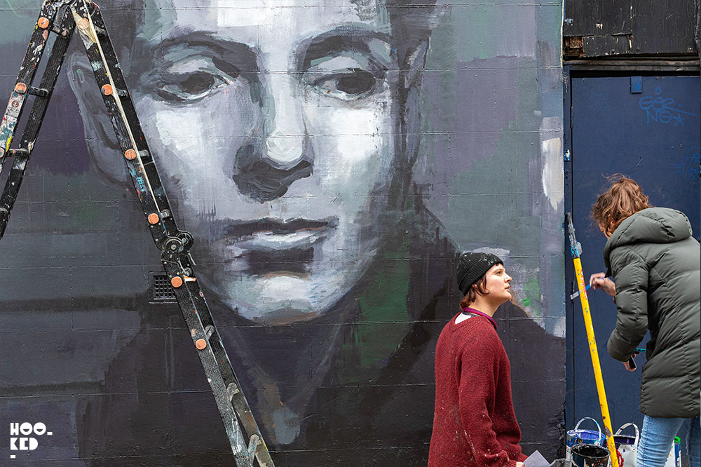 Mural of Gluck (Hannah Gluckstein) for LGBTQ+ History Month Mural of Gluck (Hannah Gluckstein) for LGBTQ+ History Month